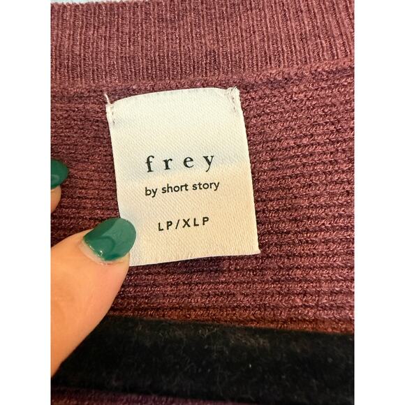 Frey by Short Story Burgundy V-Neck Knit Sweater - Picture 3 of 5